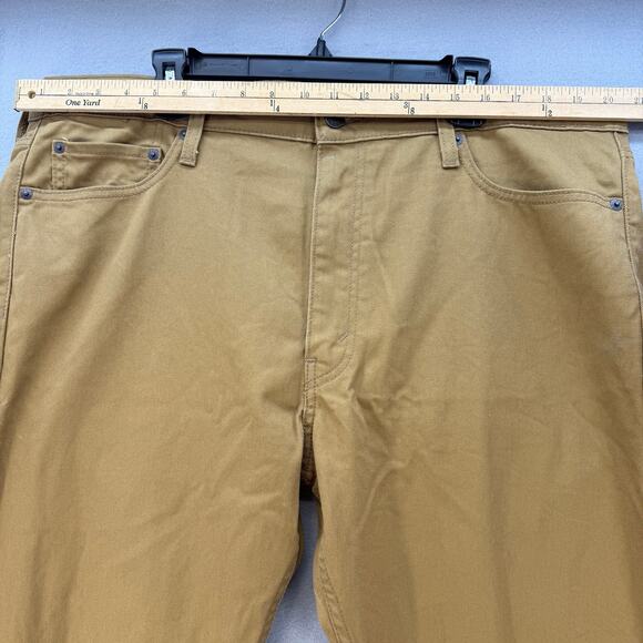 Levi's 513 Men's 40x30 Mustard Gold Straight Leg Preppy Business Casual Normcore - Picture 10 of 14